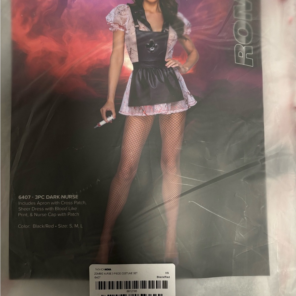 Roma Black and Red Nurse Costume